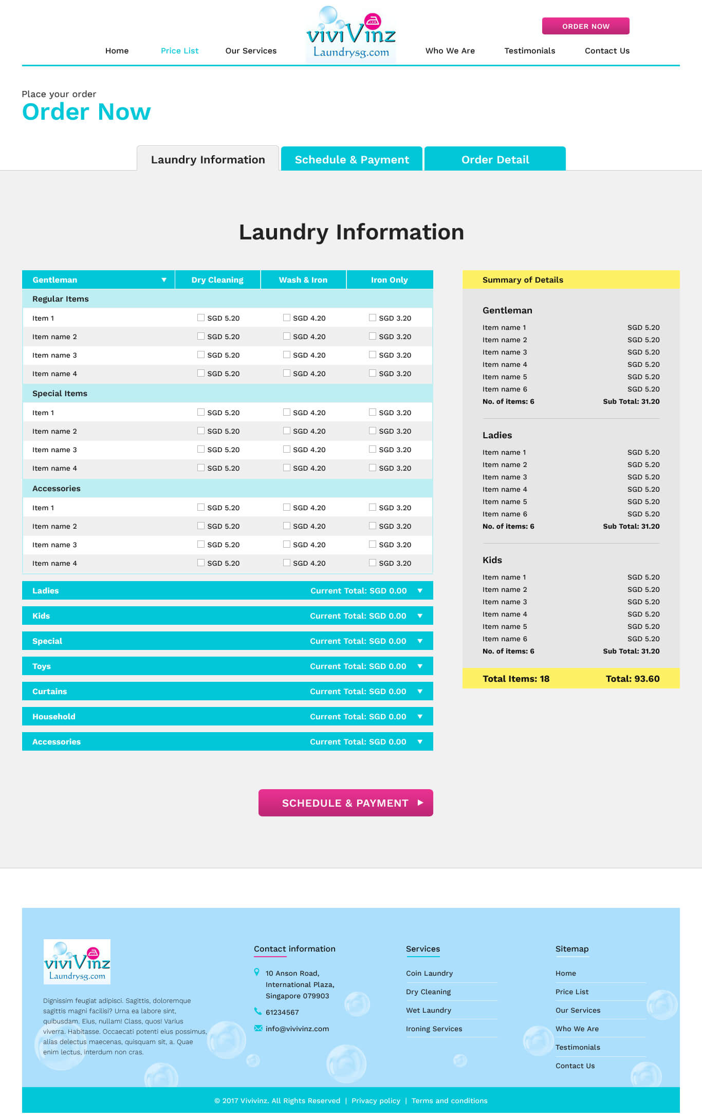 Laundry Portfolio